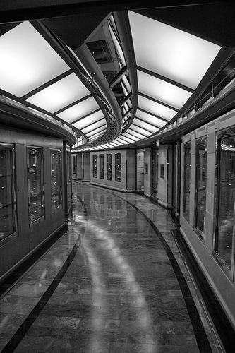 Cruise Ship Hallway(BW)