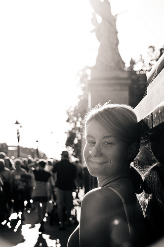 This is madness! or: Portrait of a young woman taken against the setting sun