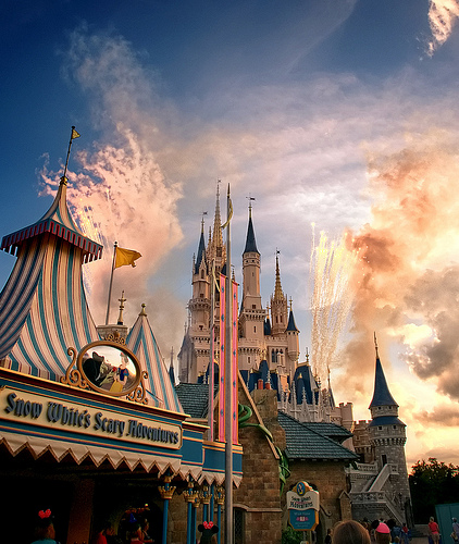 Daily Disney - Daytime Fireworks At The Castle