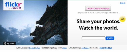 Flickr powered by Yahoo
